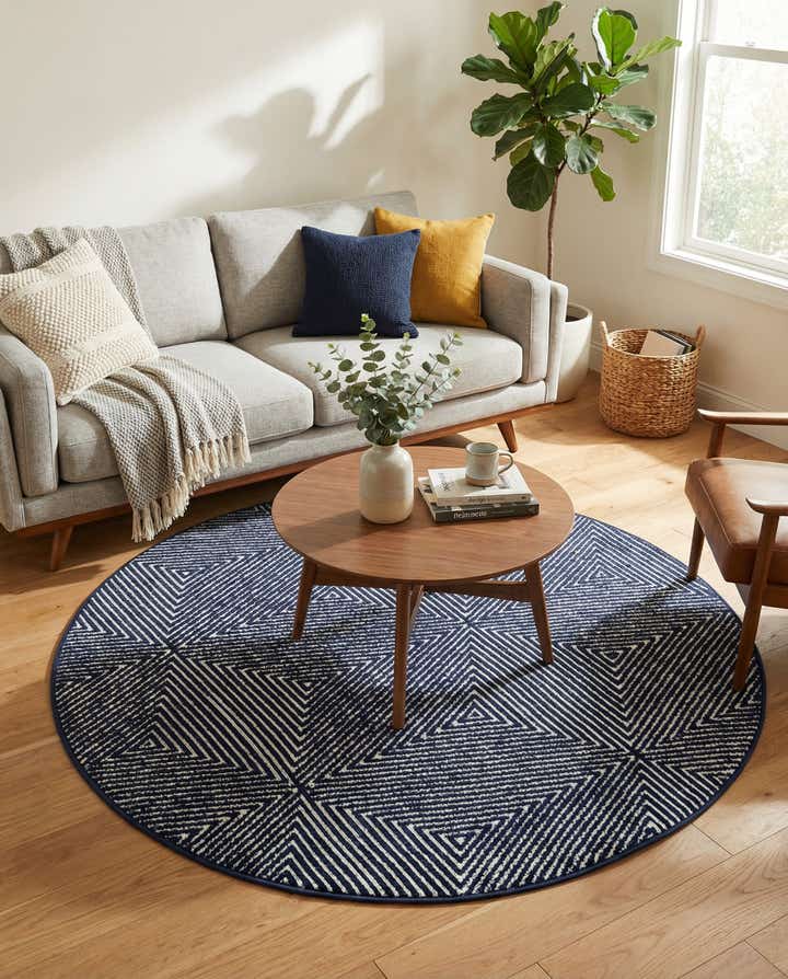 5' x 5' Easy-Clean Sabrina Soto Indoor / Outdoor Round Rug