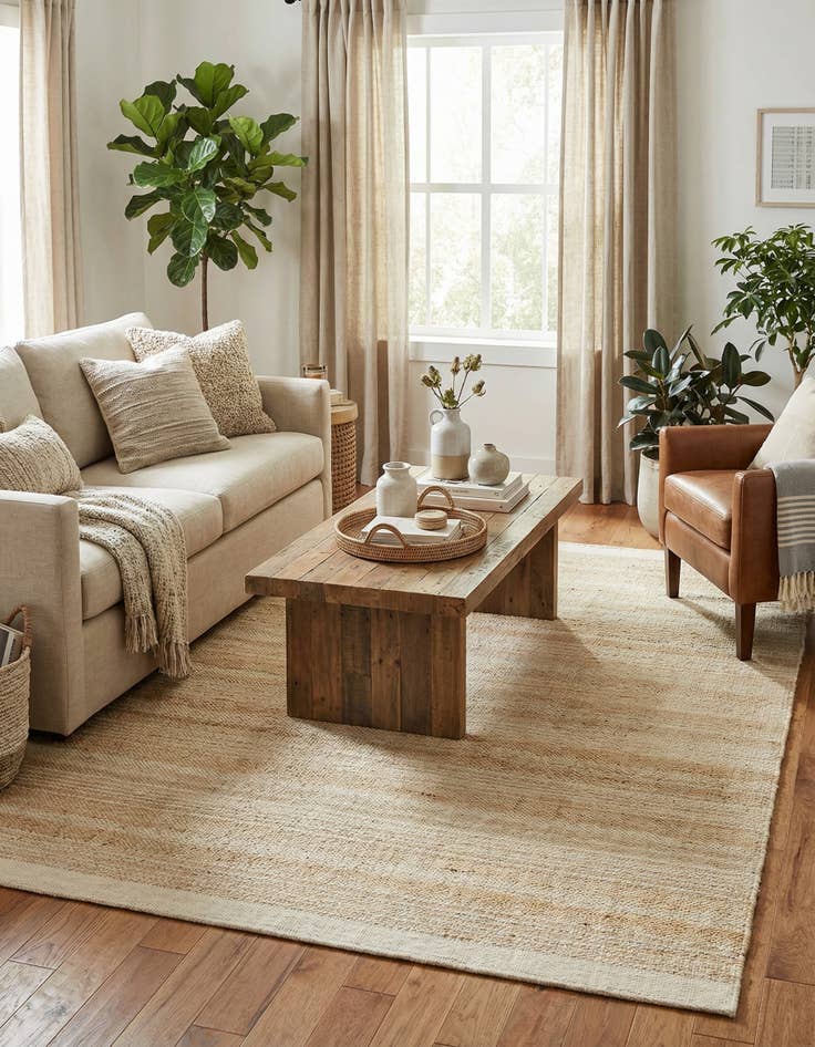 Detail image of  7' 10 x 10'  Hand Woven Lariat Rug