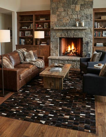 5' 2 x 7' 11 Cowhide - Patchwork Rug