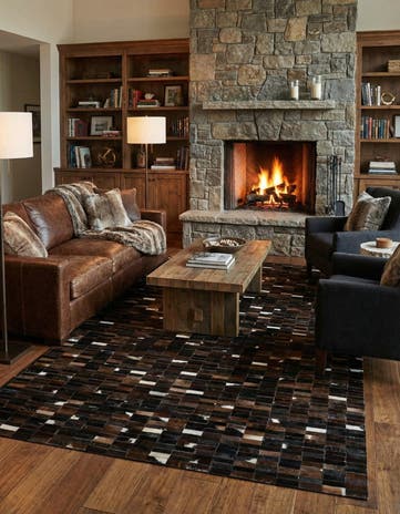 5' 2 x 7' 11 Cowhide - Patchwork Rug