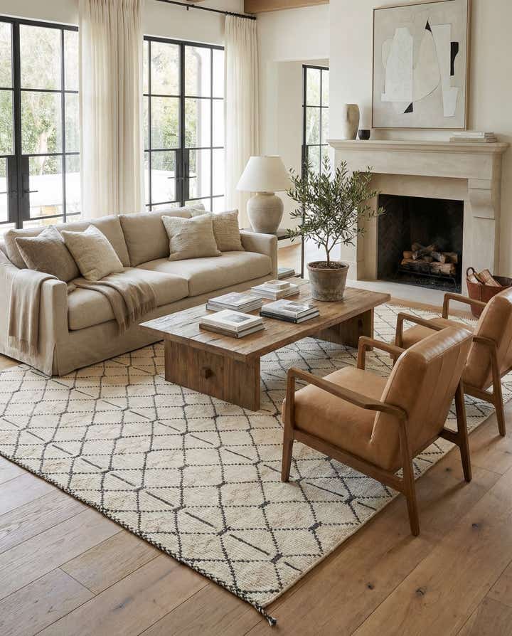 11' 10 x 14' 6 Hand Knotted Moroccan Wool Rug