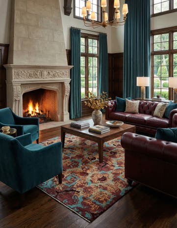 6' 2 x 9' 6 Hand Knotted Anar Rug