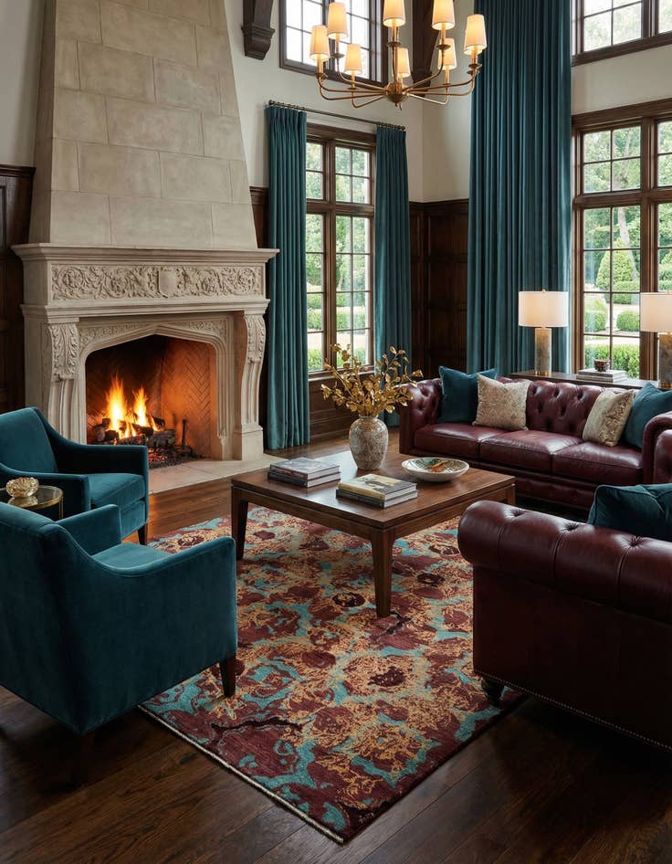 Detail image of 6' 2 x 9' 6  Hand Knotted Anar Rug