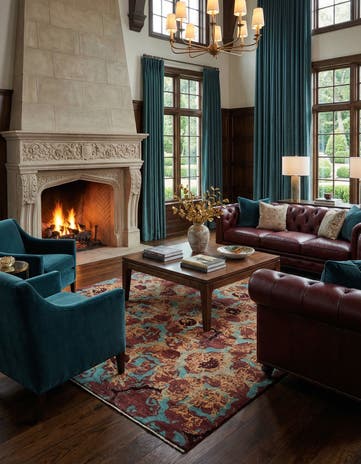 6' 2 x 9' 6 Hand Knotted Anar Rug