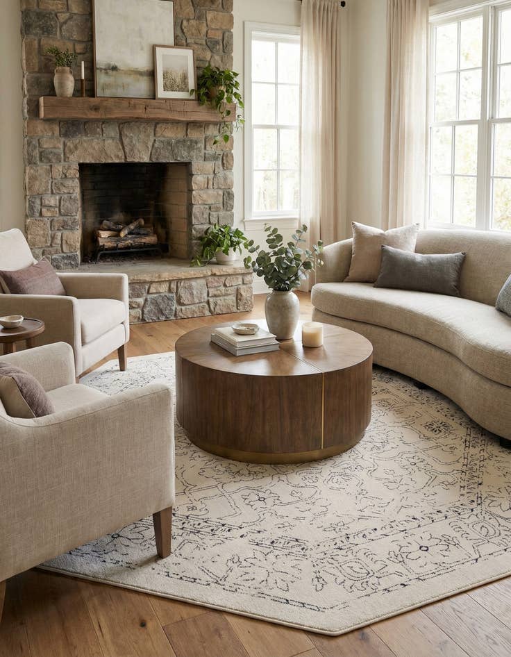 Detail image of  7' 10 x 7' 10 Isabella Octagon Rug