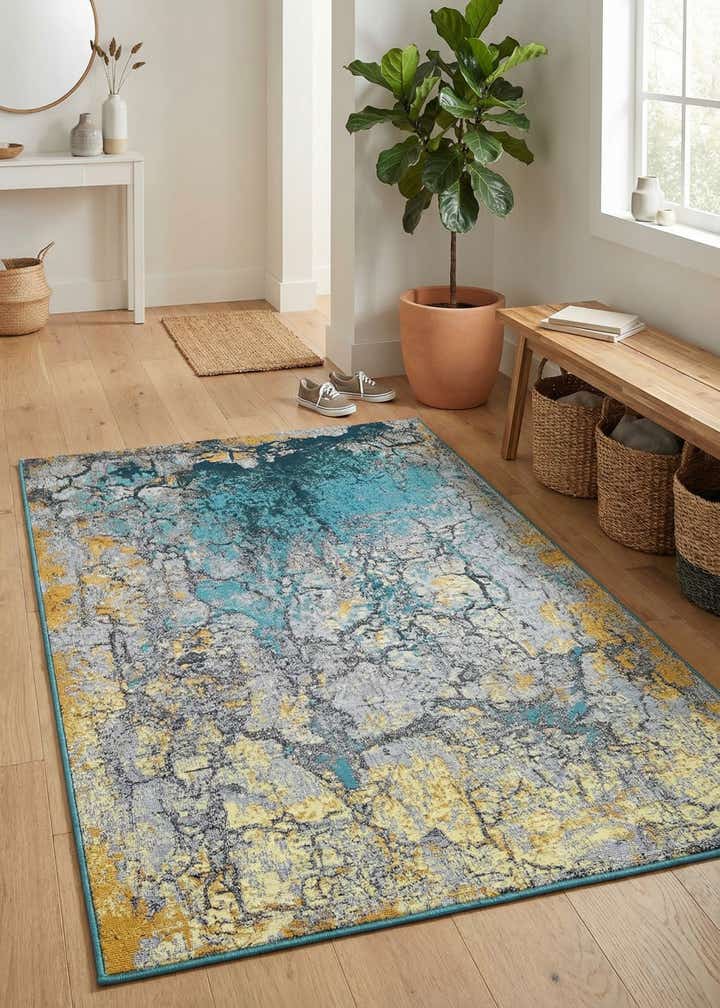 4' x 6' Easy-Clean Modern Indoor / Outdoor Rug
