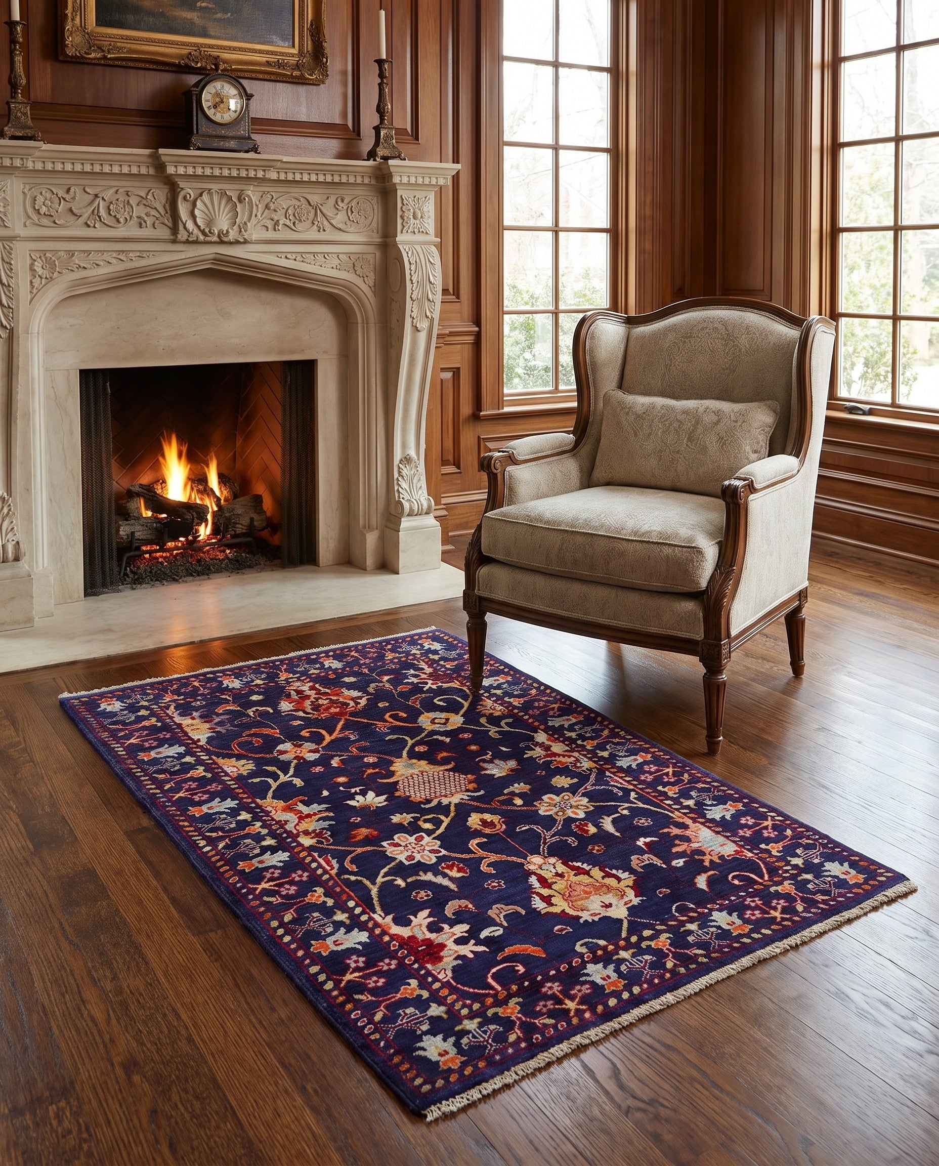 3' 3 x 4' 9 Hand Knotted Ariana Ziegler Rug
