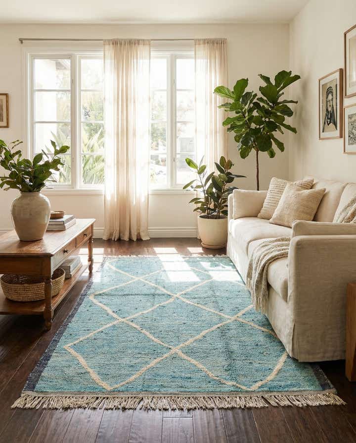 5' 2 x 7' 4 Hand Knotted Moroccan Wool Rug
