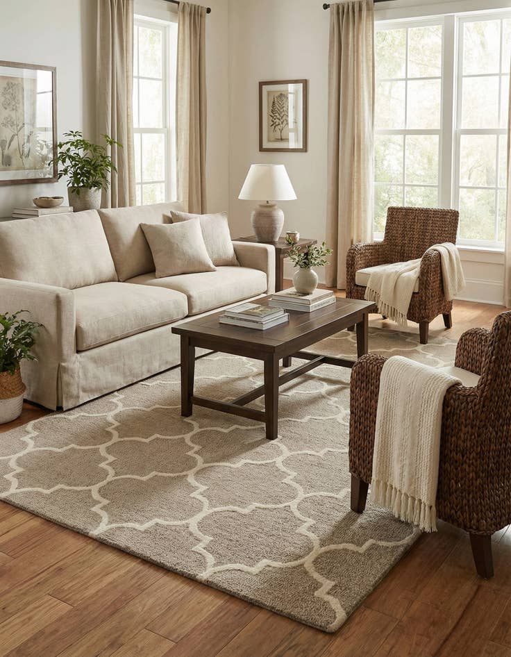 Detail image of 5' 1 x 8' 1 Luna Wool Rug