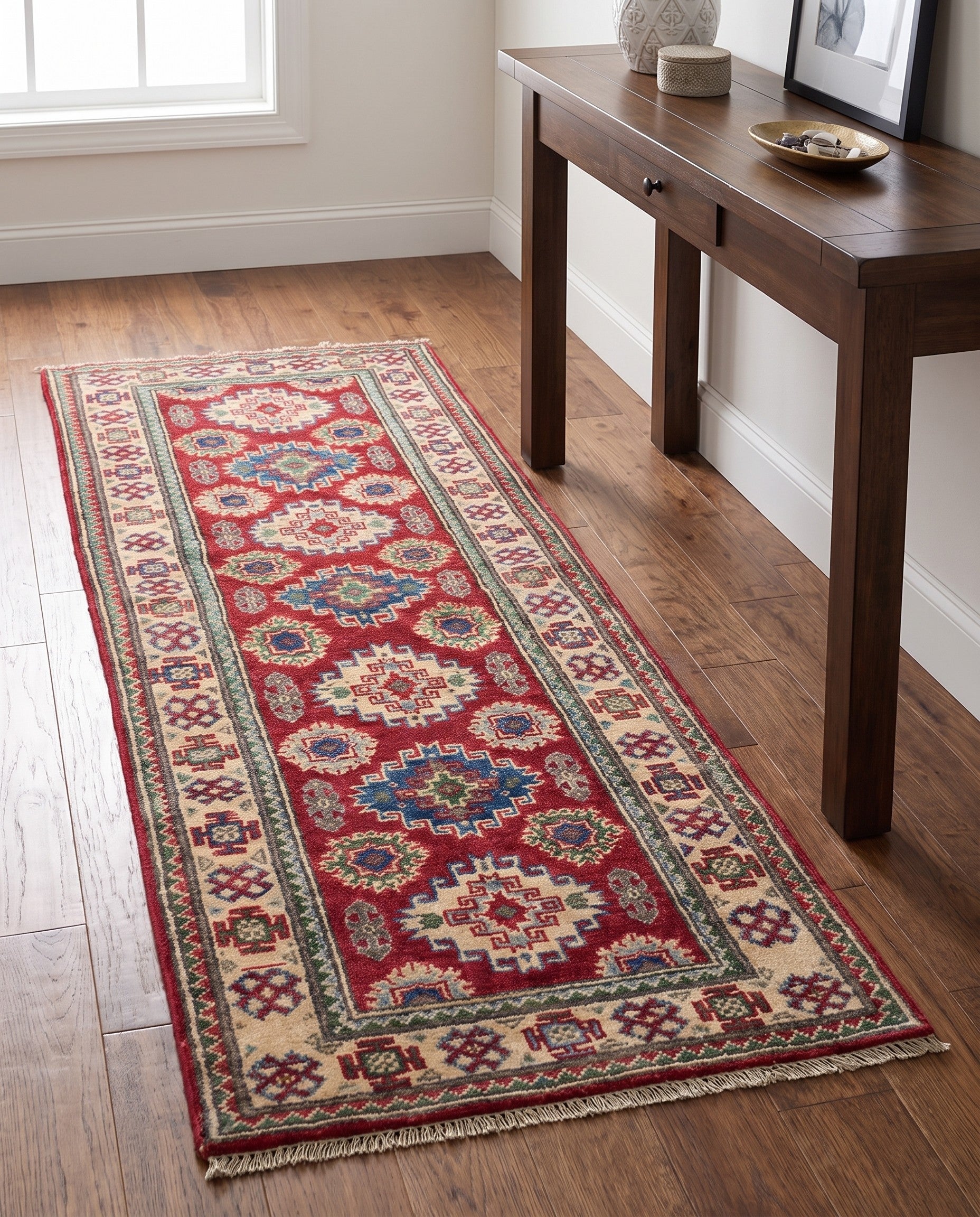 2' x 5' 8 Hand Knotted Kazak Runner Rug