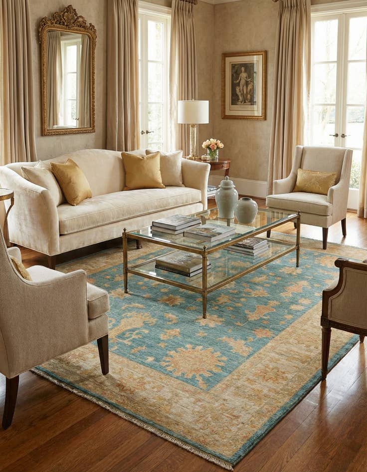 Detail image of  4' 11 x 6' 6 Kaizar Wool Rug