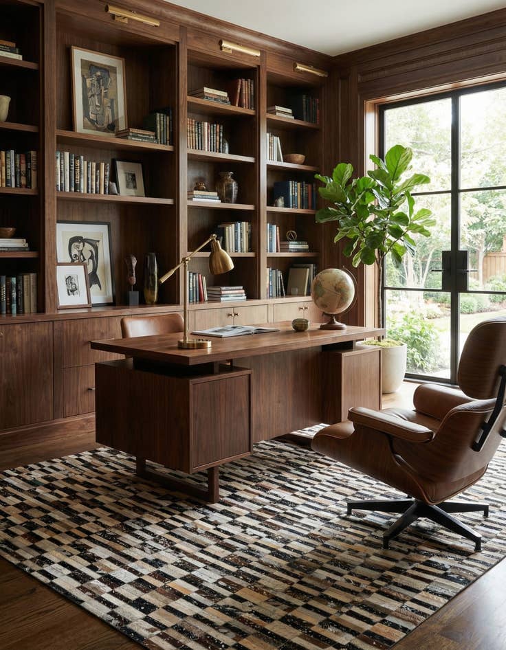 Detail image of  5' 3 x 8' 1 Cowhide - Patchwork Rug