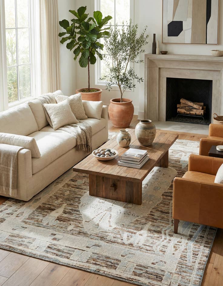 Detail image of 8' 7 x 11' 8  Hand Knotted Moroccan Wool Rug