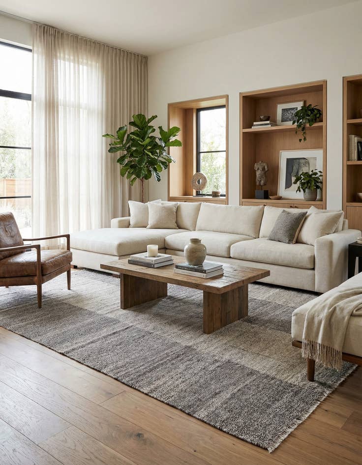 Detail image of 8' 5 x 9' 10  Hand Woven Kilim Modern Wool Rug