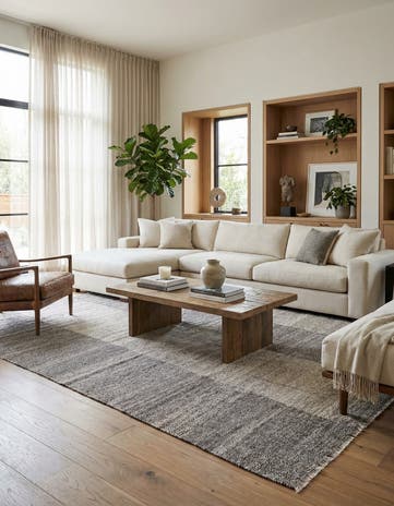 8' 5 x 9' 10 Hand Woven Kilim Modern Wool Rug