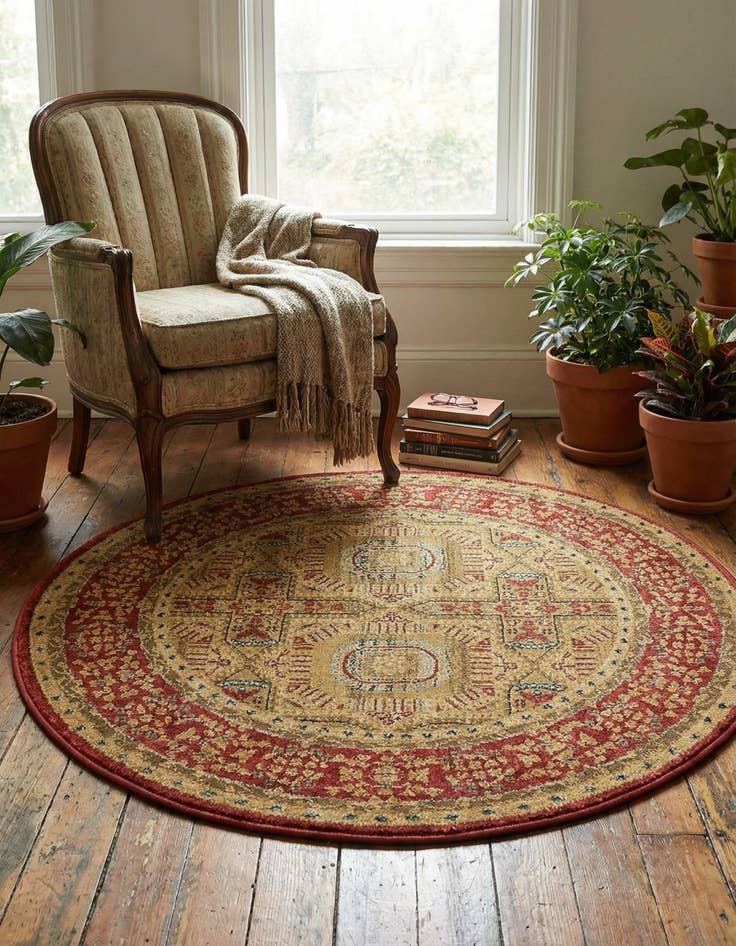 Detail image of  3' 3 x 3' 3 Amina Round Rug