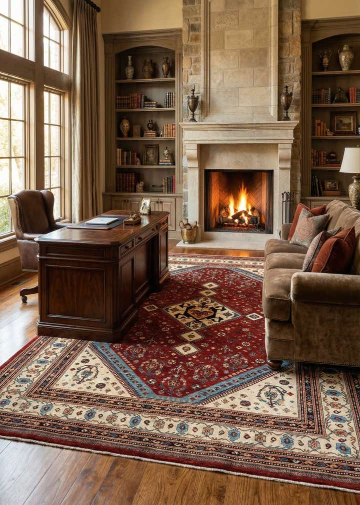 8' 4 x 11' Hand Knotted Luribaft Rug