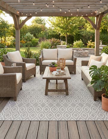 9' x 12' Easy-Clean Jill Zarin Turks and Caicos Indoor / Outdoor Rug