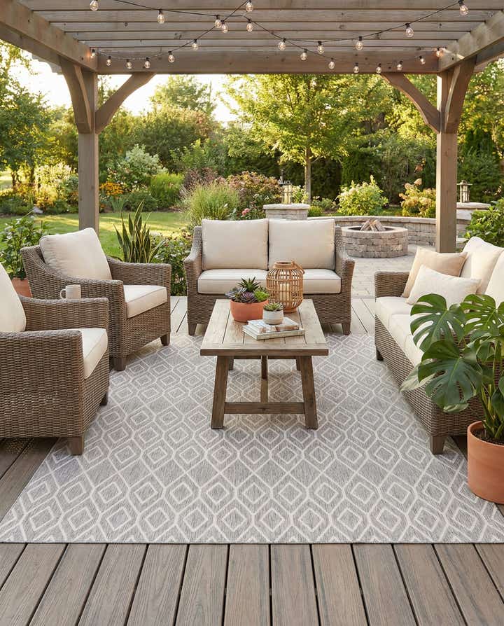 9' x 12' Easy-Clean Jill Zarin Turks and Caicos Indoor / Outdoor Rug