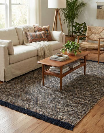 6' 1 x 9' Handmade Braided Jute Rug