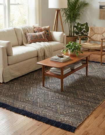 6' 1 x 9' Handmade Braided Jute Rug