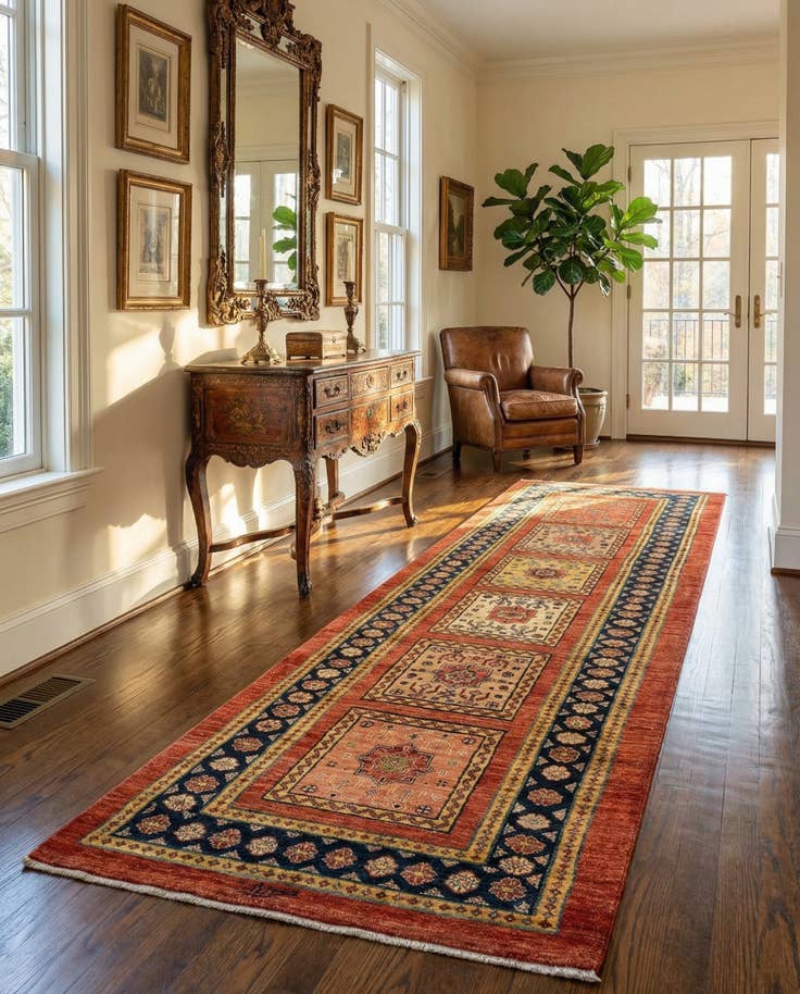 Detail image of 2' 8 x 9' 4 Luribaft Wool Runner Rug