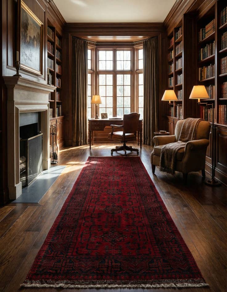 Detail image of 2' 6 x 9' 8  Hand Knotted Khal Mohammadi Wool Runner Rug