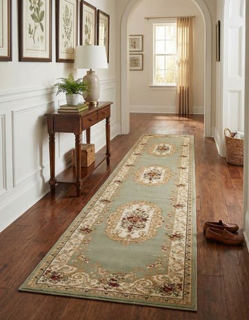 Green Chateau Runner Rug