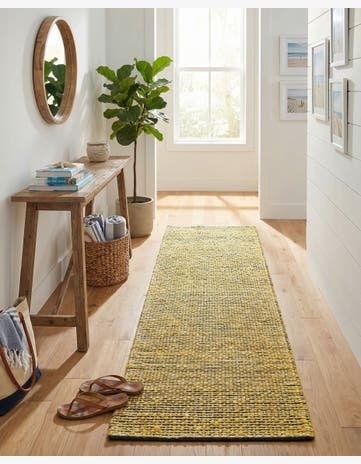 2' 7 x 10' Hand Woven Seaside Pearl Jute Runner Rug