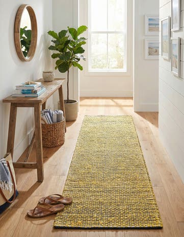 2' 7 x 10' Hand Woven Seaside Pearl Jute Runner Rug