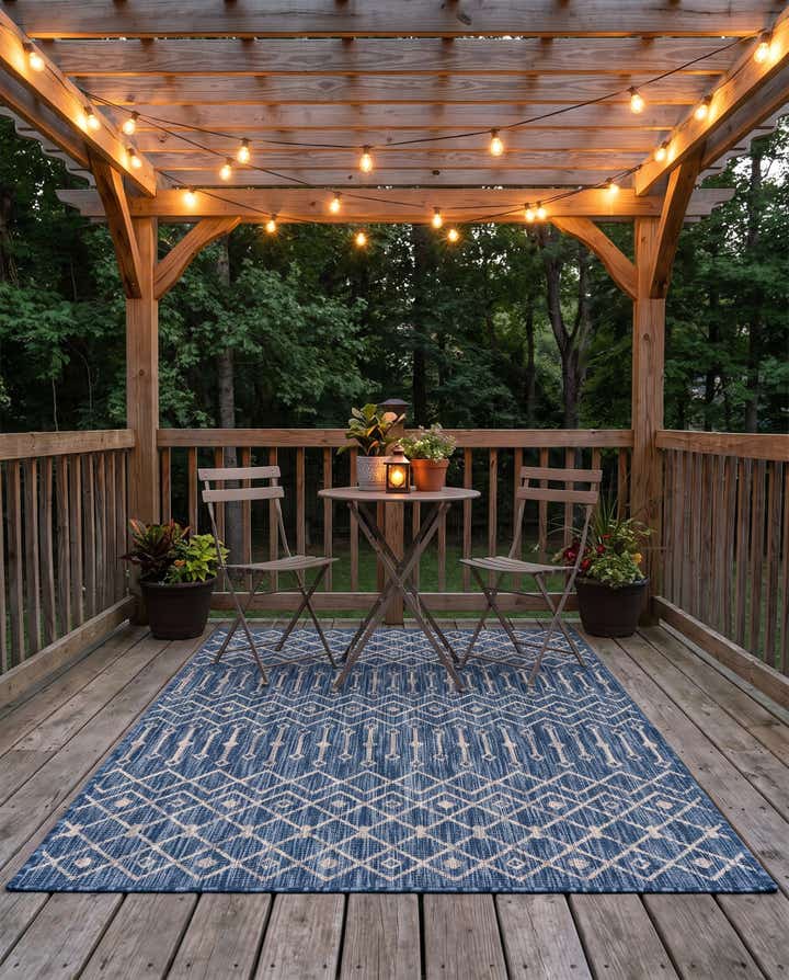 4' x 6' Easy-Clean Lattice Indoor / Outdoor Rug