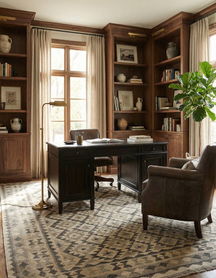 Detail image of 6' 11 x 9' 11  Hand Woven Kilim Maymana Wool Rug