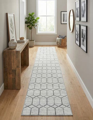 2' 7 x 16' 5 Lattice Trellis Runner Rug