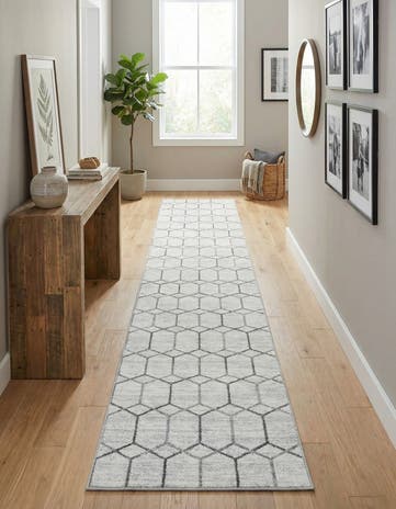 2' 7 x 16' 5 Lattice Trellis Runner Rug