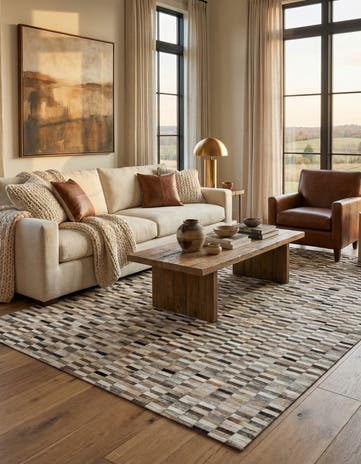 6' x 9' Cowhide Stocks Rug