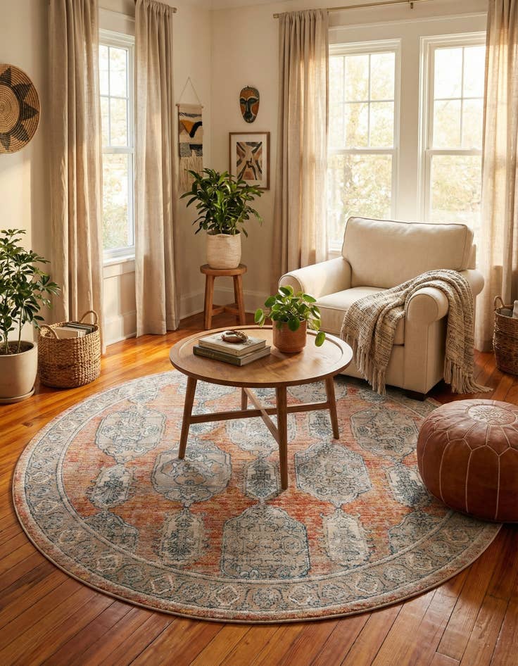 Detail image of 7' 10 x 7' 10 Lola Round Rug