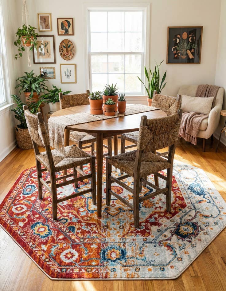 Detail image of  7' 10 x 7' 10 Madeline Vintage Octagon Rug