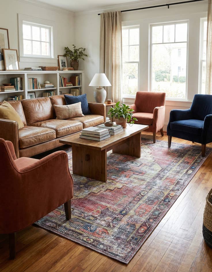 Detail image of 7' 3 x 10'  Washable Maahru Rug