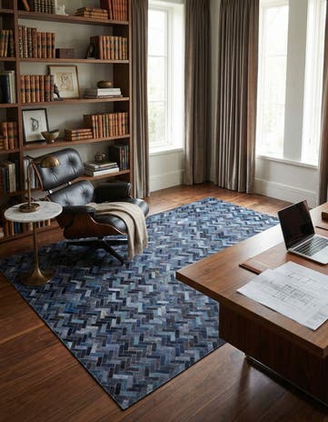 5' 2 x 8' 1 Cowhide Rug