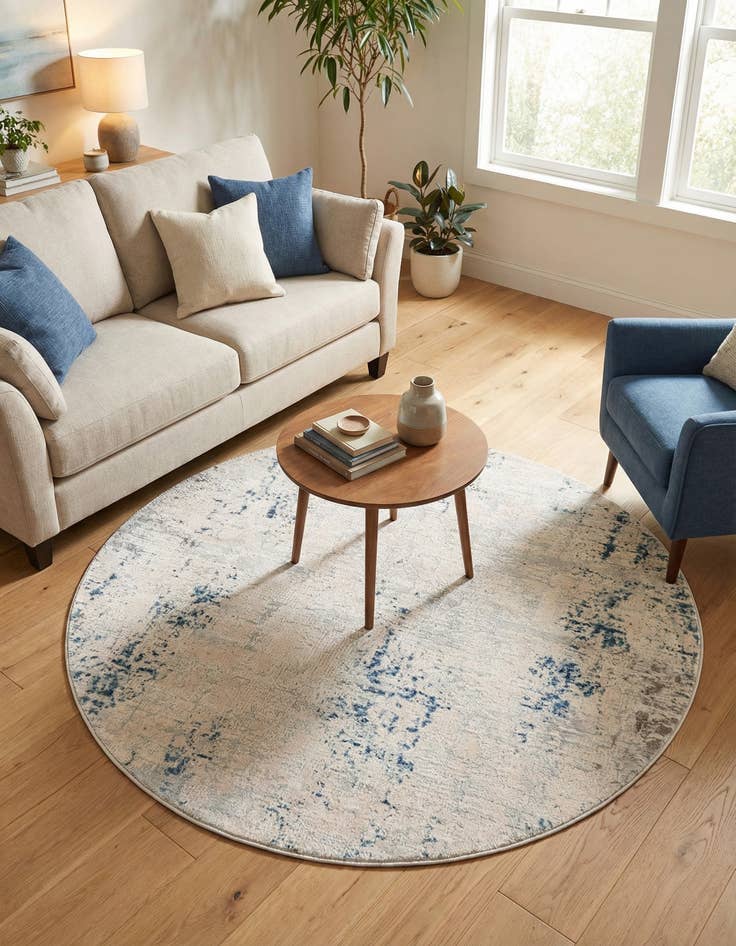 Detail image of 5' 3 x 5' 3 Caspian Round Rug