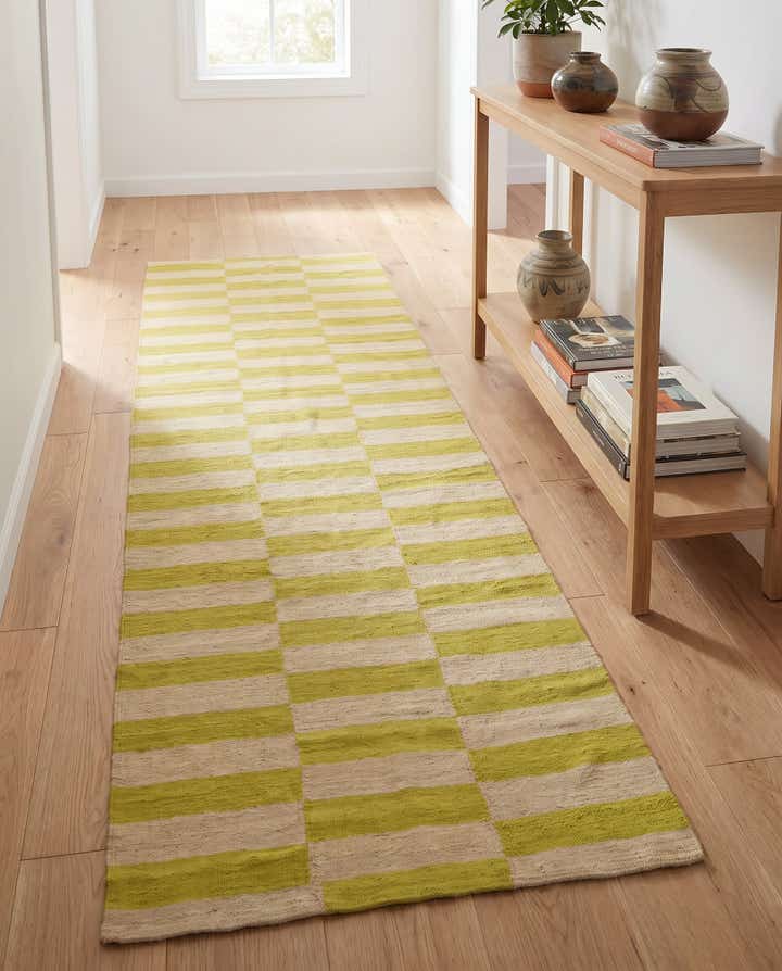 2' 7 x 6' 9 Hand Woven Kilim Modern Wool Runner Rug