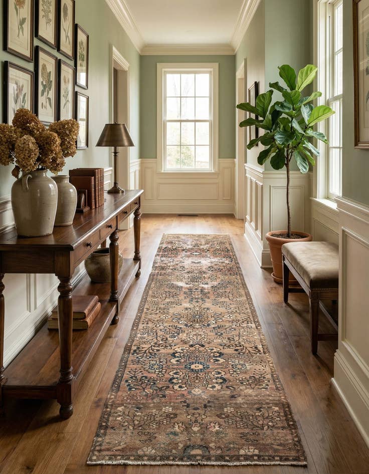 Detail image of 2' 9 x 15'  Hand Knotted Ultra Vintage Persian Wool Runner Rug