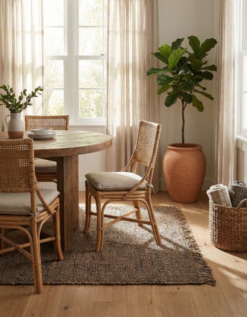 4' 1 x 6' 1 Hand Woven Chunky Jute Rug