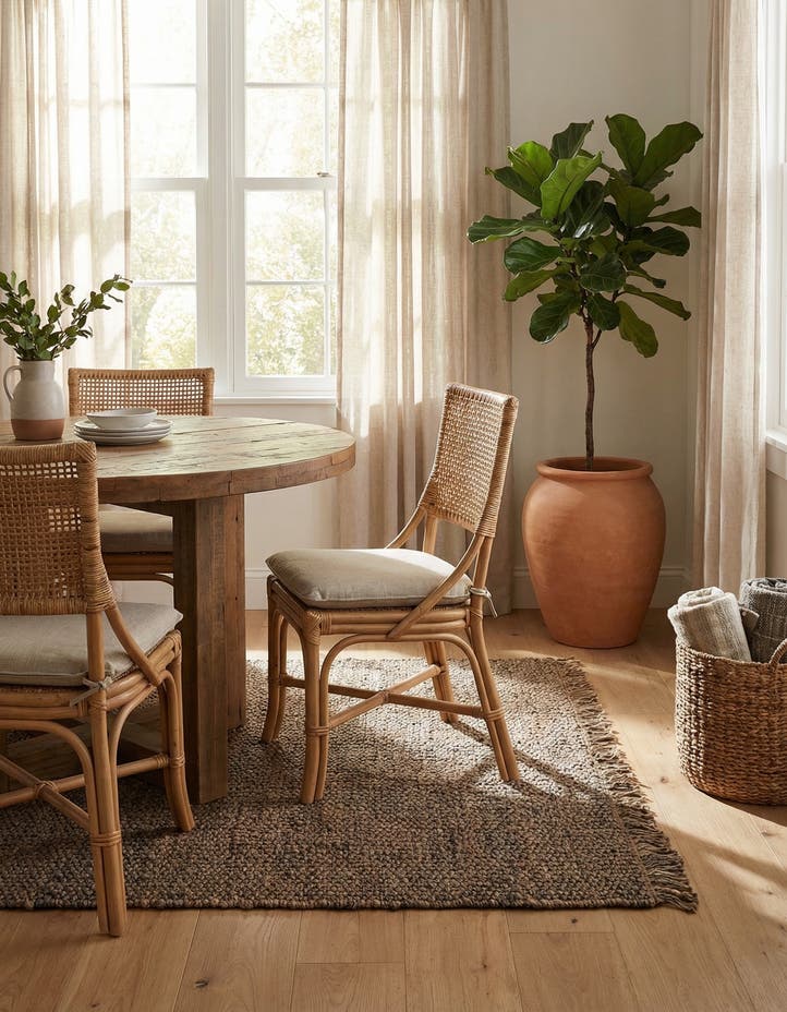 4' 1 x 6' 1 Hand Woven Chunky Jute Rug