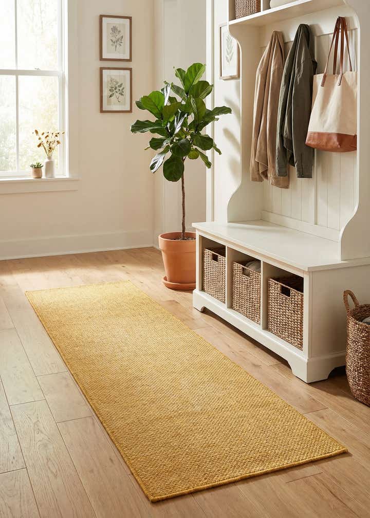 2' x 8' Easy-Clean Solid Indoor / Outdoor Runner Rug