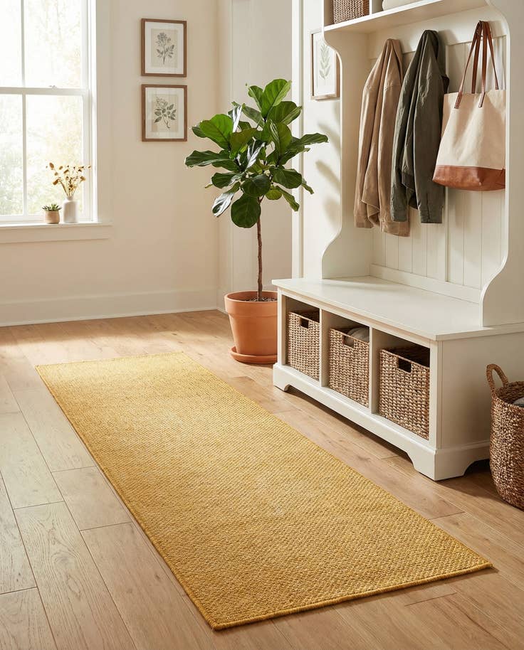 Detail image of 2' x 8' Easy-Clean Solid Indoor / Outdoor Runner Rug
