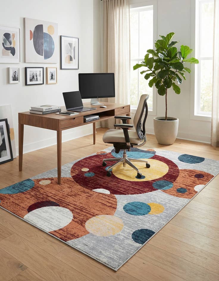 Detail image of 5' 3 x 8' Kamala Washable Rug