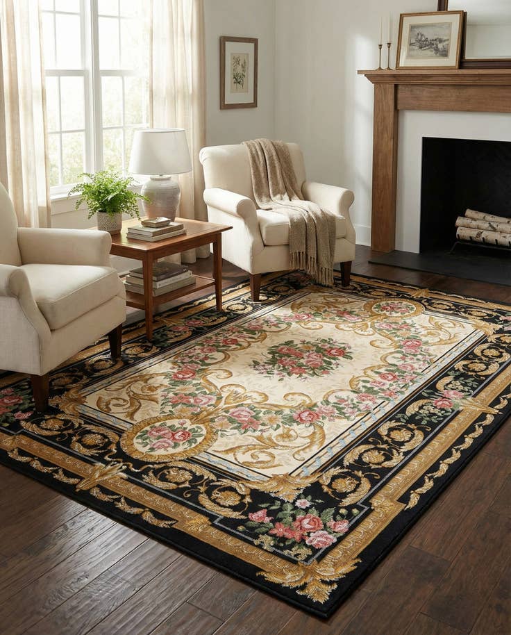 Detail image of 5' x 8' Easy-Clean Traditional Indoor / Outdoor Rug