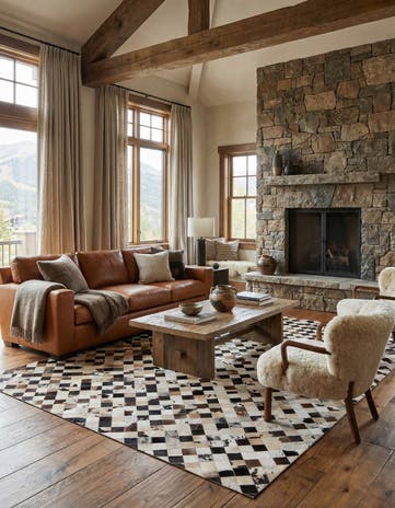 8' x 9' 11 Cowhide - Patchwork Rug