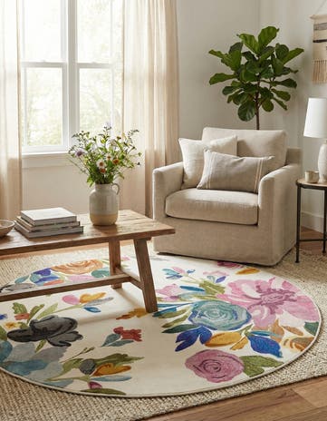 5' 3 x 5' 3 Blossom Round Rug